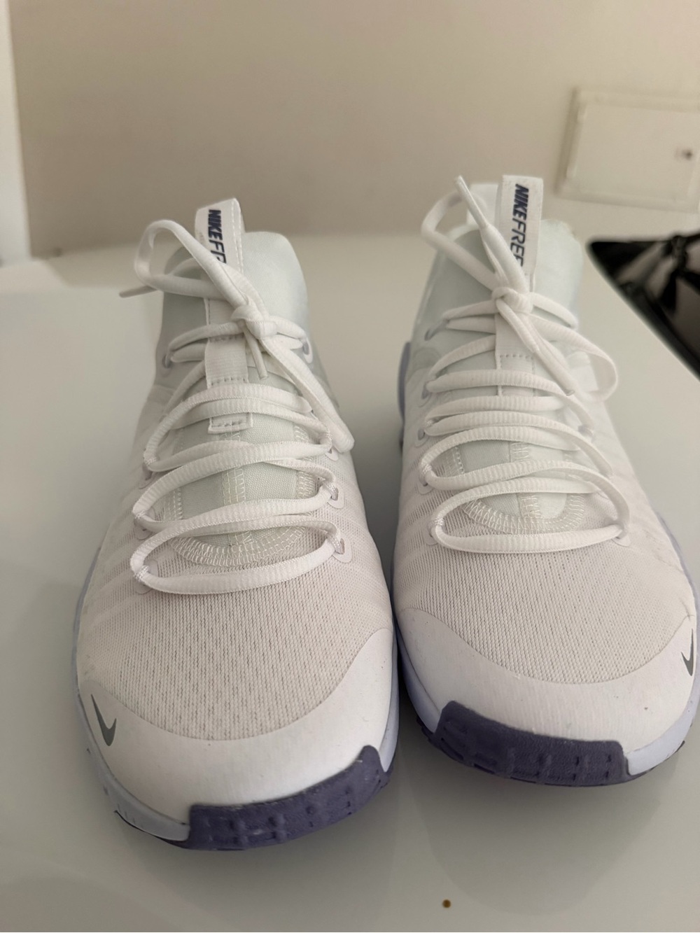 NEVER WORN- Nike White Running Sneakers with Light Purple Soles